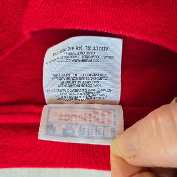 Love BBQ T Shirt Hanes Beefy T Adult XL Red Graphic Tee Love is Hot Ribs Cookout - Picture 6 of 10